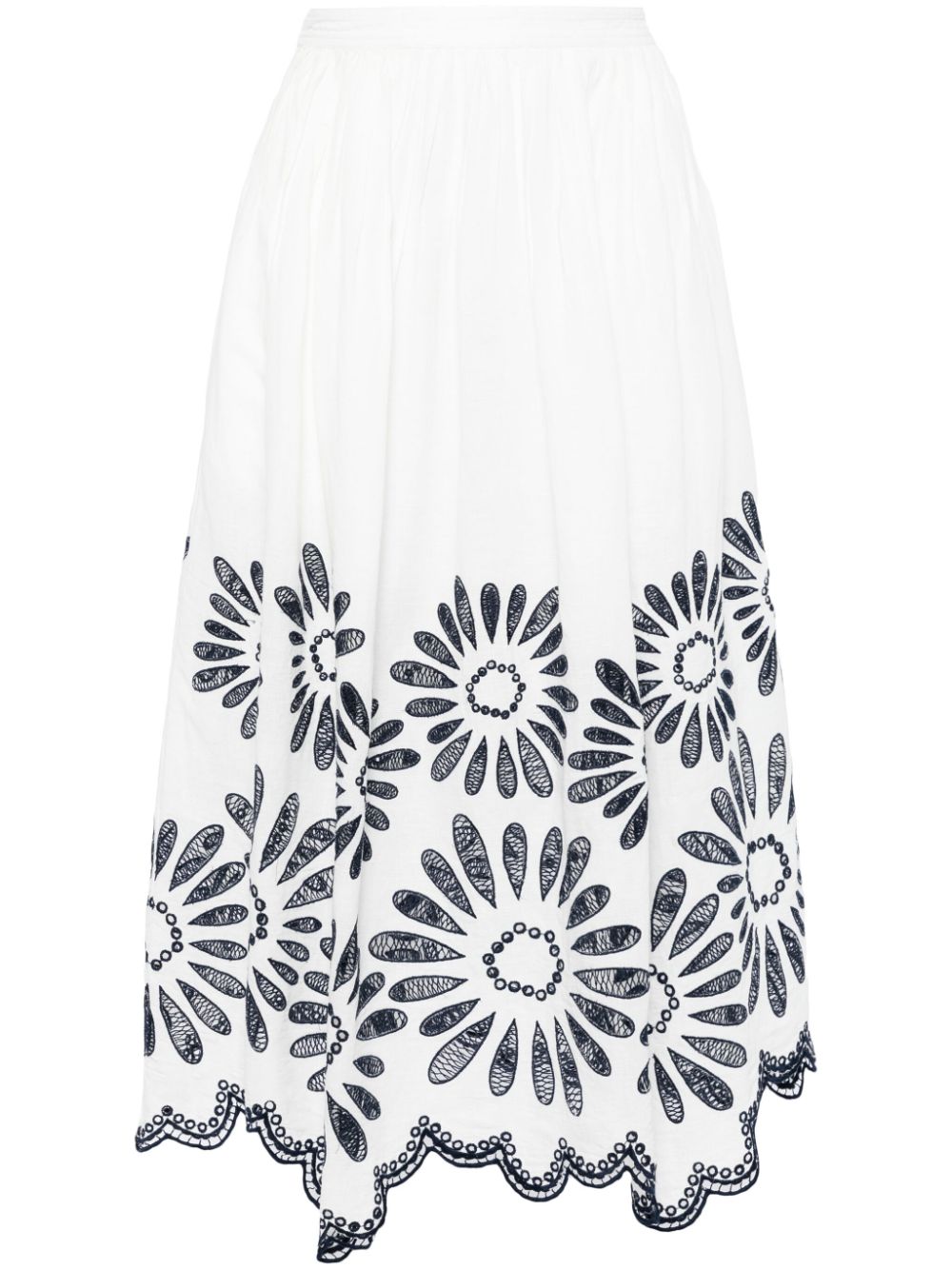 Ulla Johnson Annisa broderie-anglaise midi skirt - White von Ulla Johnson