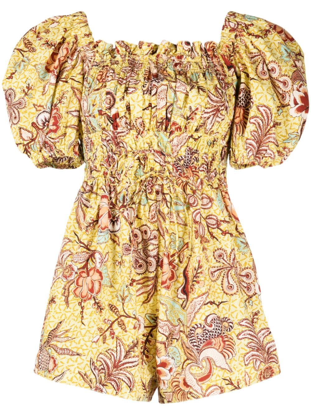 Ulla Johnson Arlo floral-print cotton playsuit - Yellow von Ulla Johnson