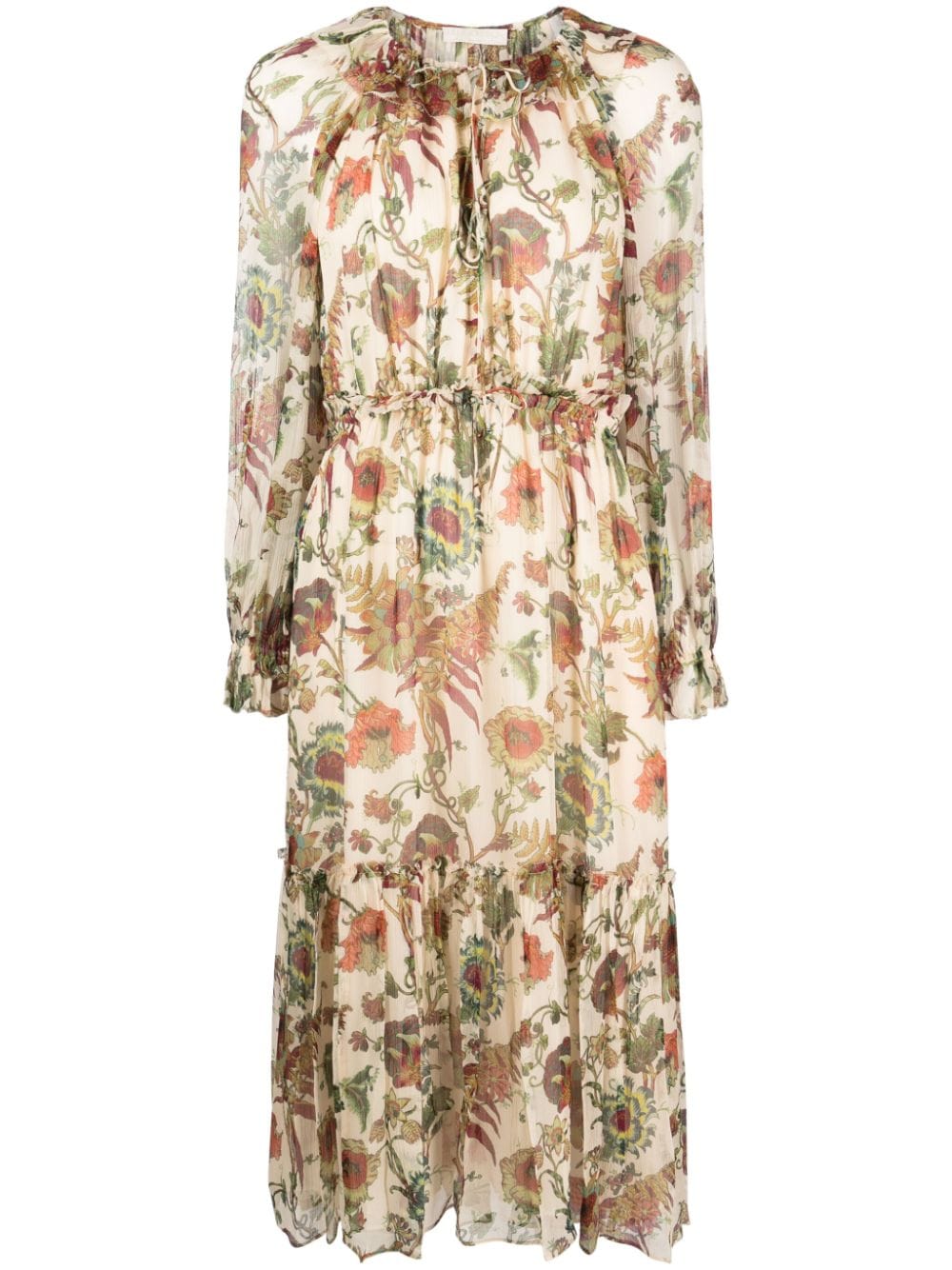 Ulla Johnson Audette floral-print midi dress - Neutrals von Ulla Johnson