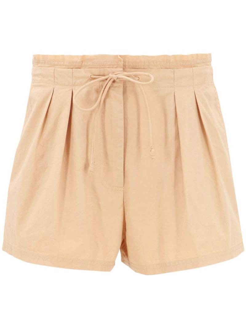 Ulla Johnson Camryn pleated cotton shorts - Neutrals von Ulla Johnson