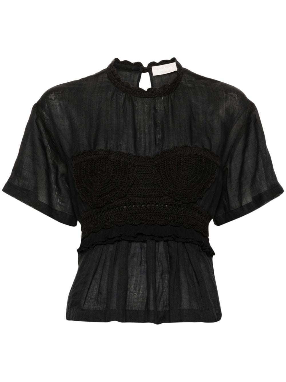 Ulla Johnson Cari cotton top - Black von Ulla Johnson