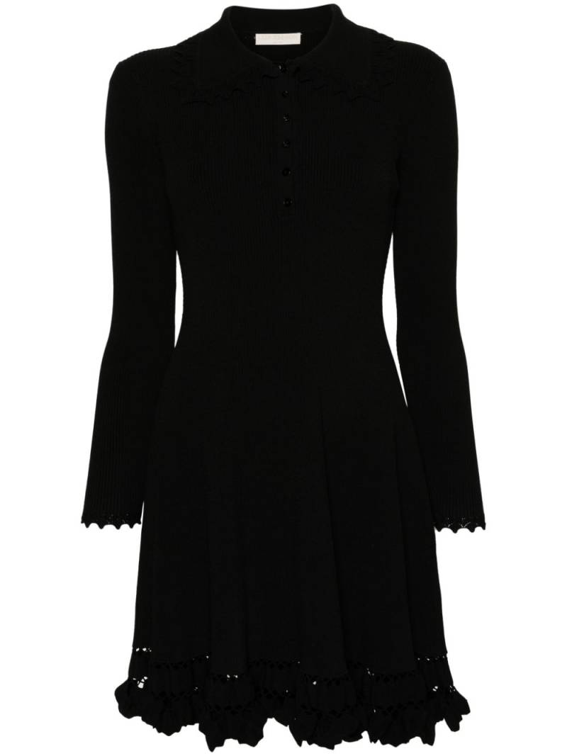 Ulla Johnson Cybil fine-ribbed short dress - Black von Ulla Johnson