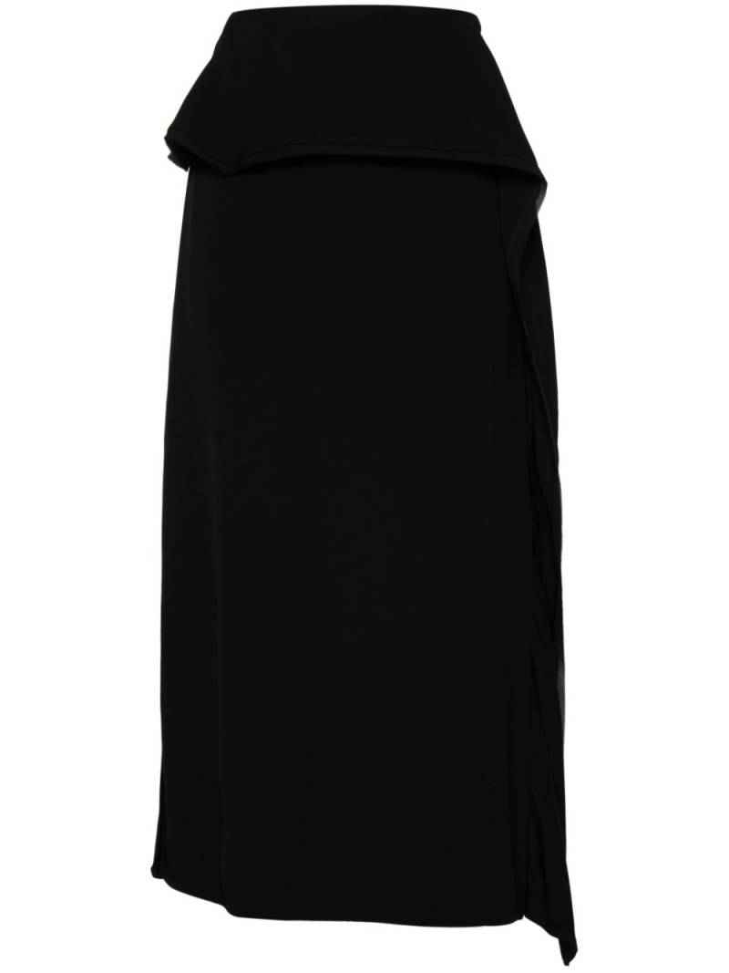 Ulla Johnson Danica draped-detail midi skirt - Black von Ulla Johnson