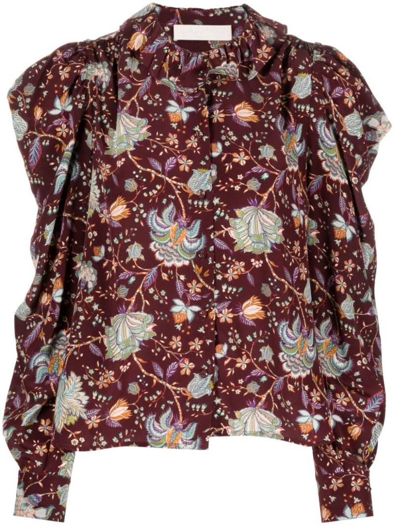 Ulla Johnson Dara floral-print silk blouse - Red von Ulla Johnson