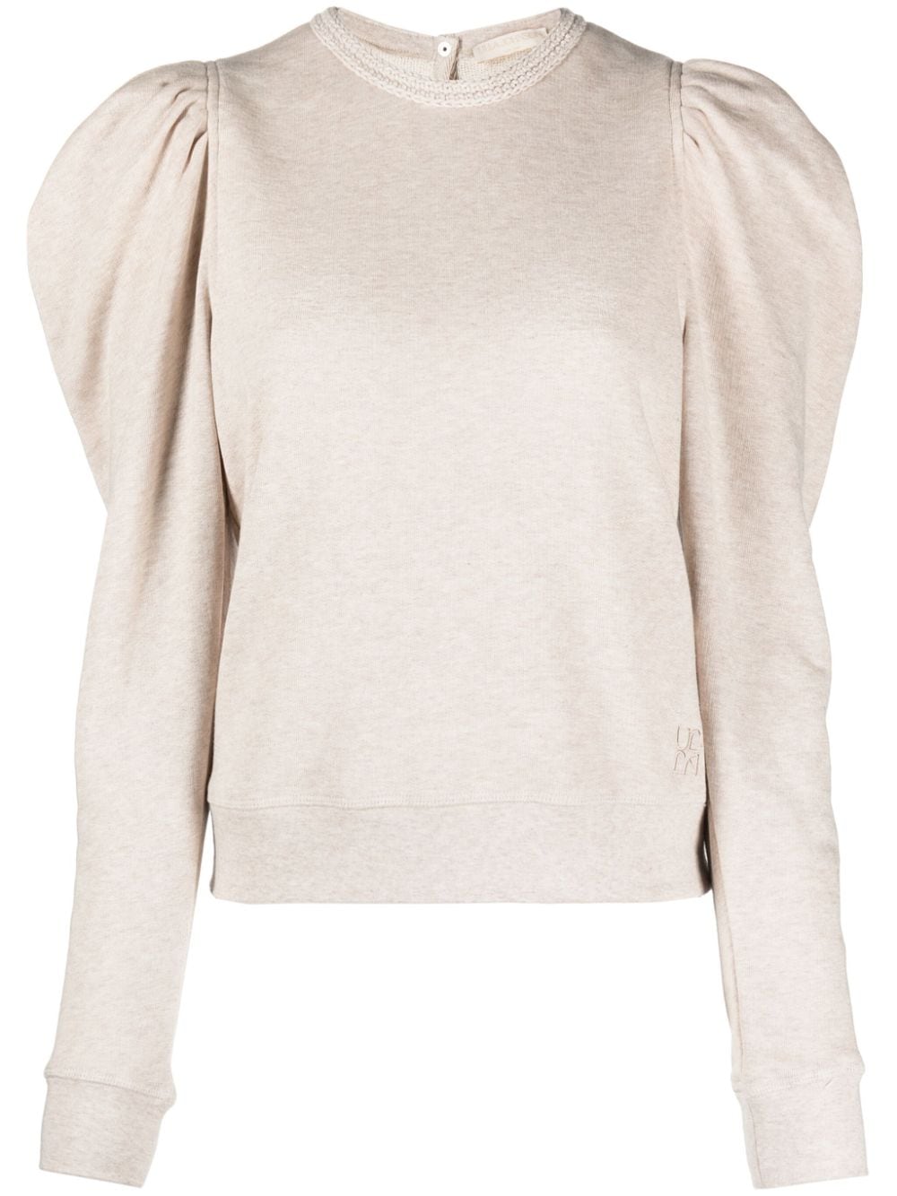 Ulla Johnson Drew mutton-sleeved mélange sweatshirt - Neutrals von Ulla Johnson