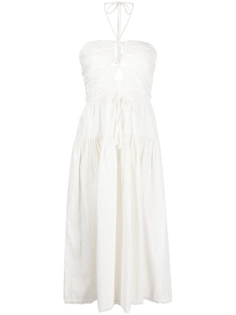 Ulla Johnson Ella halterneck midi dress - White von Ulla Johnson