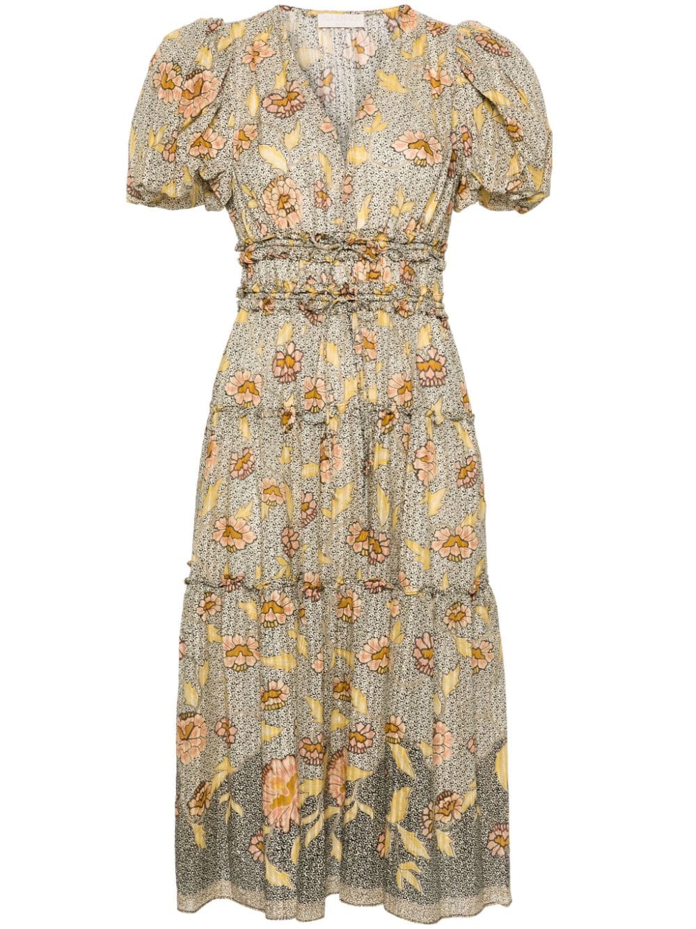 Ulla Johnson Eloisa floral-print midi dress - Yellow von Ulla Johnson