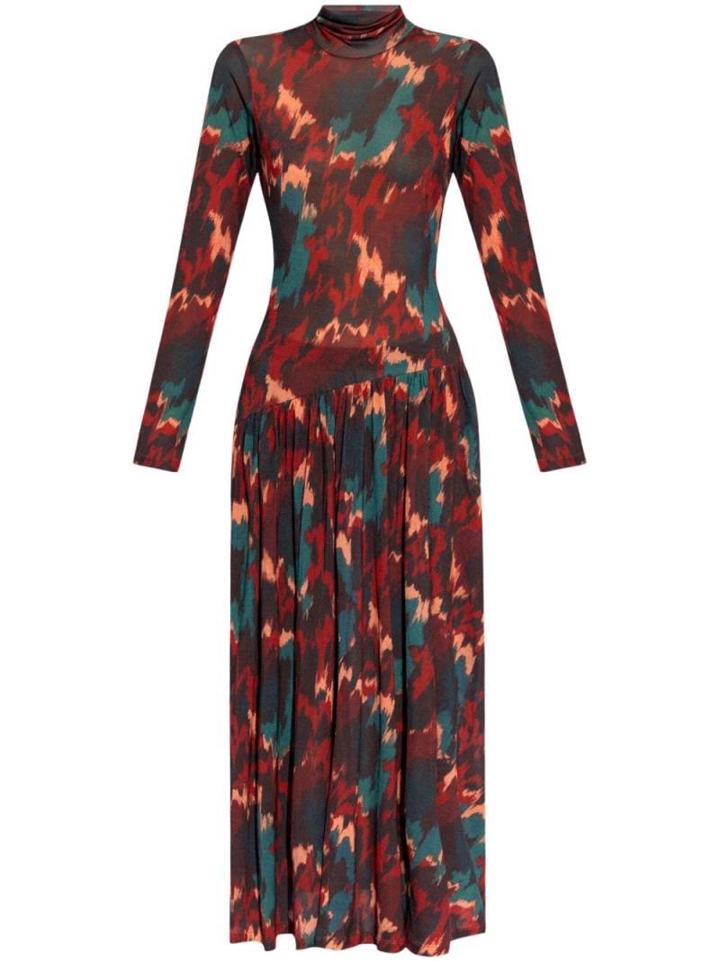 Ulla Johnson Fernanda graphic-print long-sleeve dress - Red von Ulla Johnson