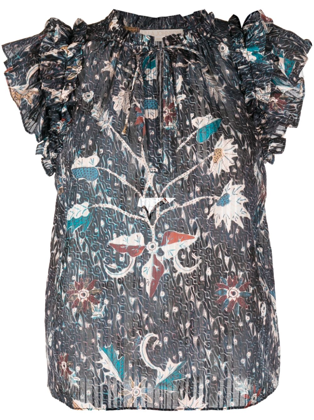 Ulla Johnson Fleur floral-print ruffled blouse - Multicolour von Ulla Johnson