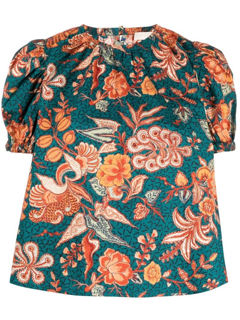 Ulla Johnson Frances floral-print cotton blouse - Green von Ulla Johnson