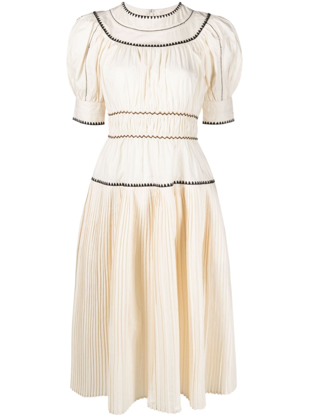 Ulla Johnson Harriet pleated midi dress - Neutrals von Ulla Johnson