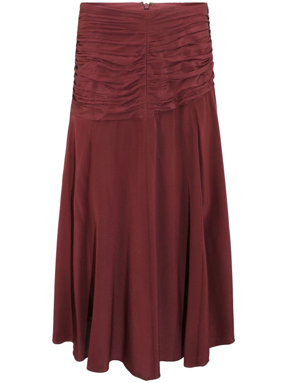 Ulla Johnson Imani ruched midi skirt - Red von Ulla Johnson