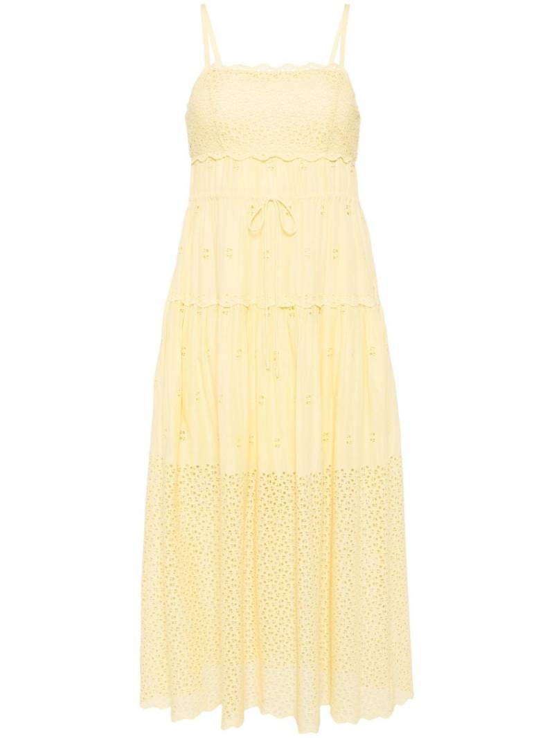 Ulla Johnson Isadore broderie-anglaise midi dress - Yellow von Ulla Johnson