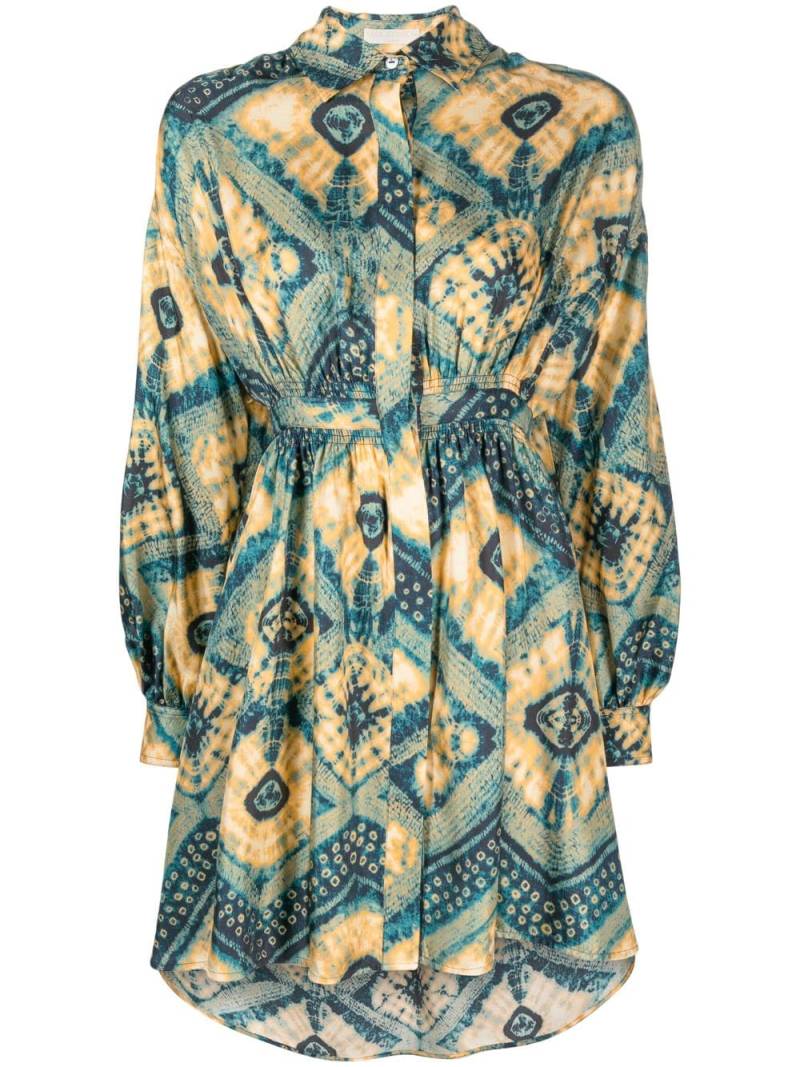 Ulla Johnson Jude diamond-print shirt dress - Blue von Ulla Johnson