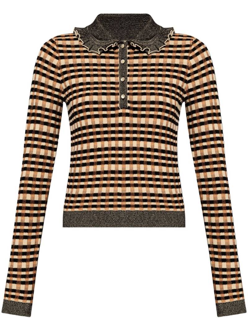 Ulla Johnson Kita checked jumper - Orange von Ulla Johnson