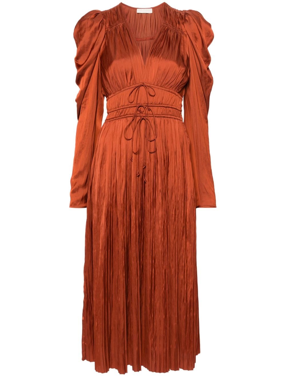 Ulla Johnson Lelou plissé midi dress - Brown von Ulla Johnson