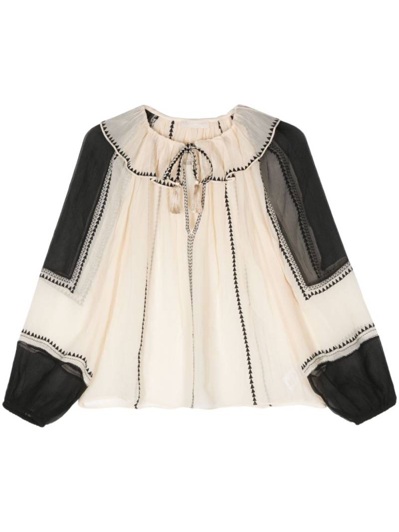 Ulla Johnson Lenore silk chiffon blouse - Neutrals von Ulla Johnson