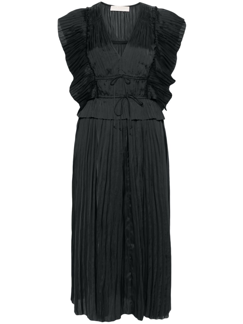 Ulla Johnson Letty pleated midi dress - Black von Ulla Johnson