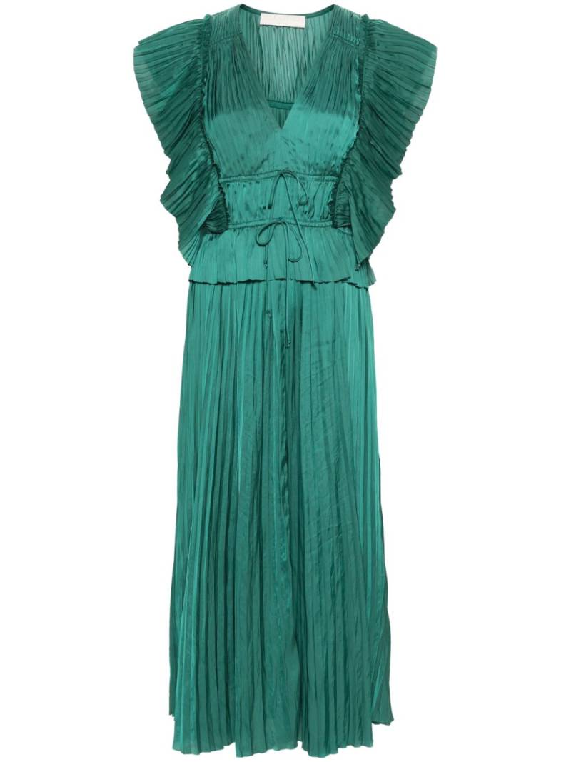 Ulla Johnson Letty pleated midi dress - Green von Ulla Johnson