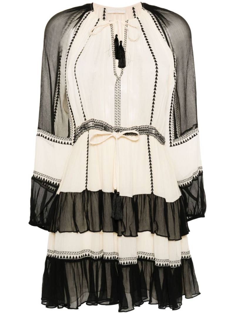 Ulla Johnson Loreli silk tiered minidress - Neutrals von Ulla Johnson