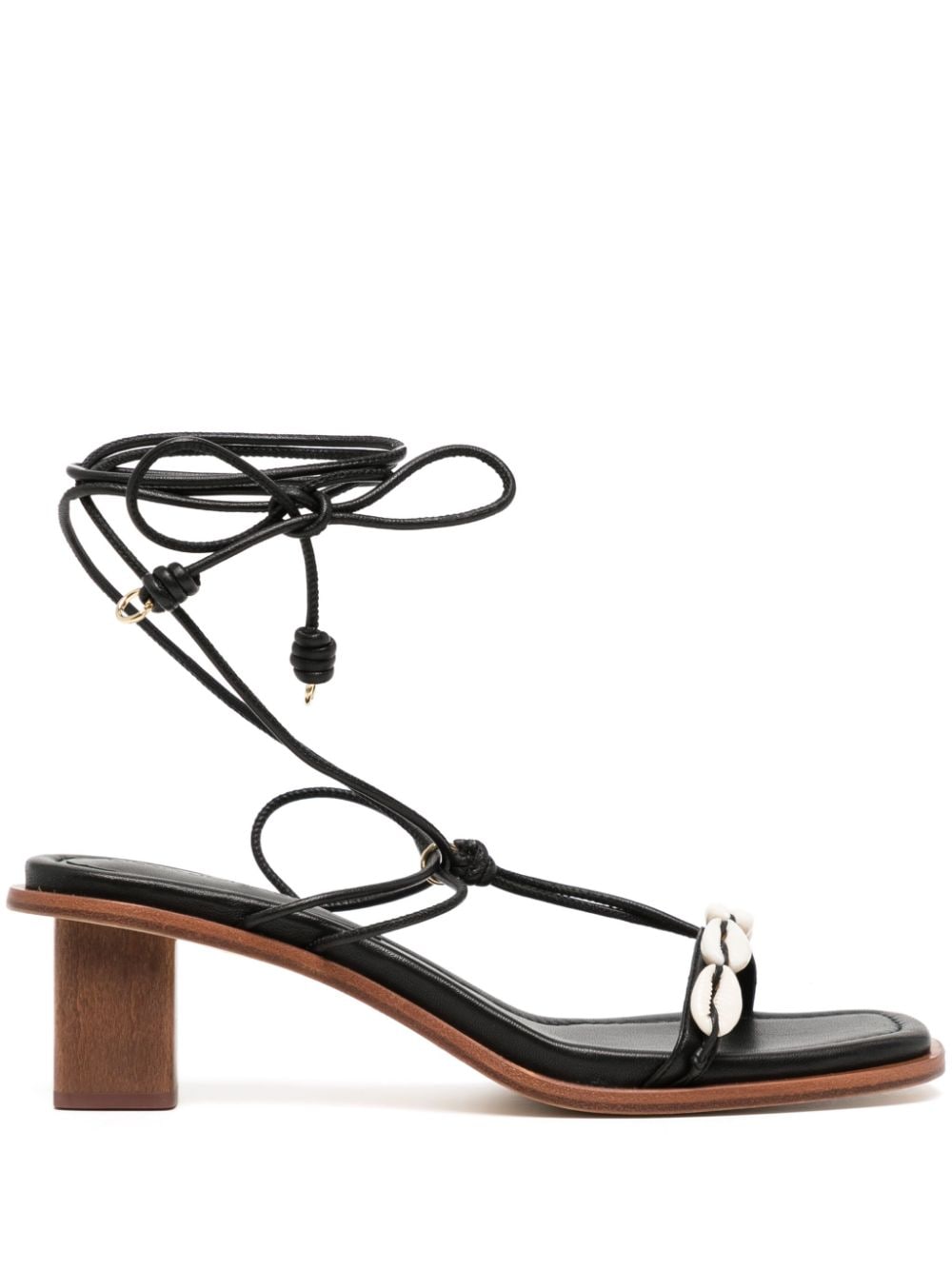 Ulla Johnson Nicolette Shell 90mm leather sandals - Black von Ulla Johnson