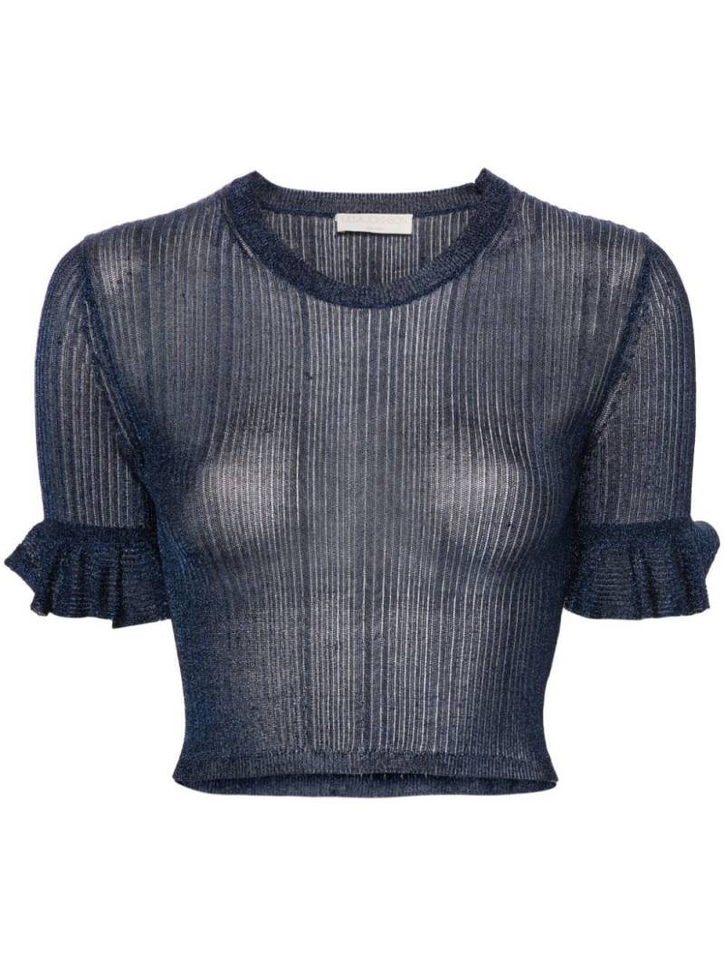 Ulla Johnson Patti metallic-effect top - Blue von Ulla Johnson