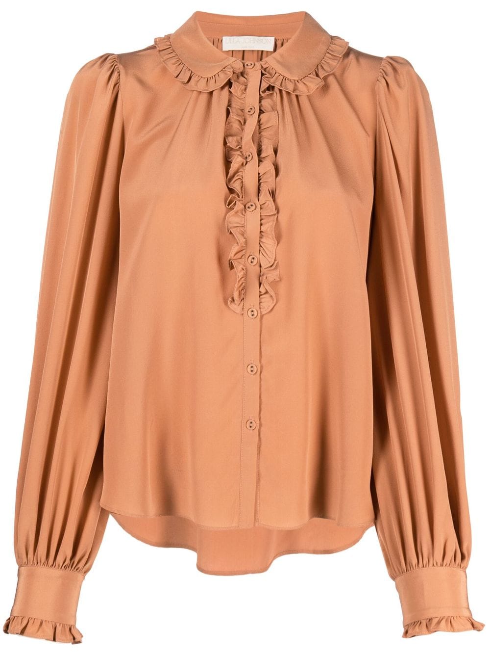 Ulla Johnson Philipa ruffled silk blouse - Orange von Ulla Johnson