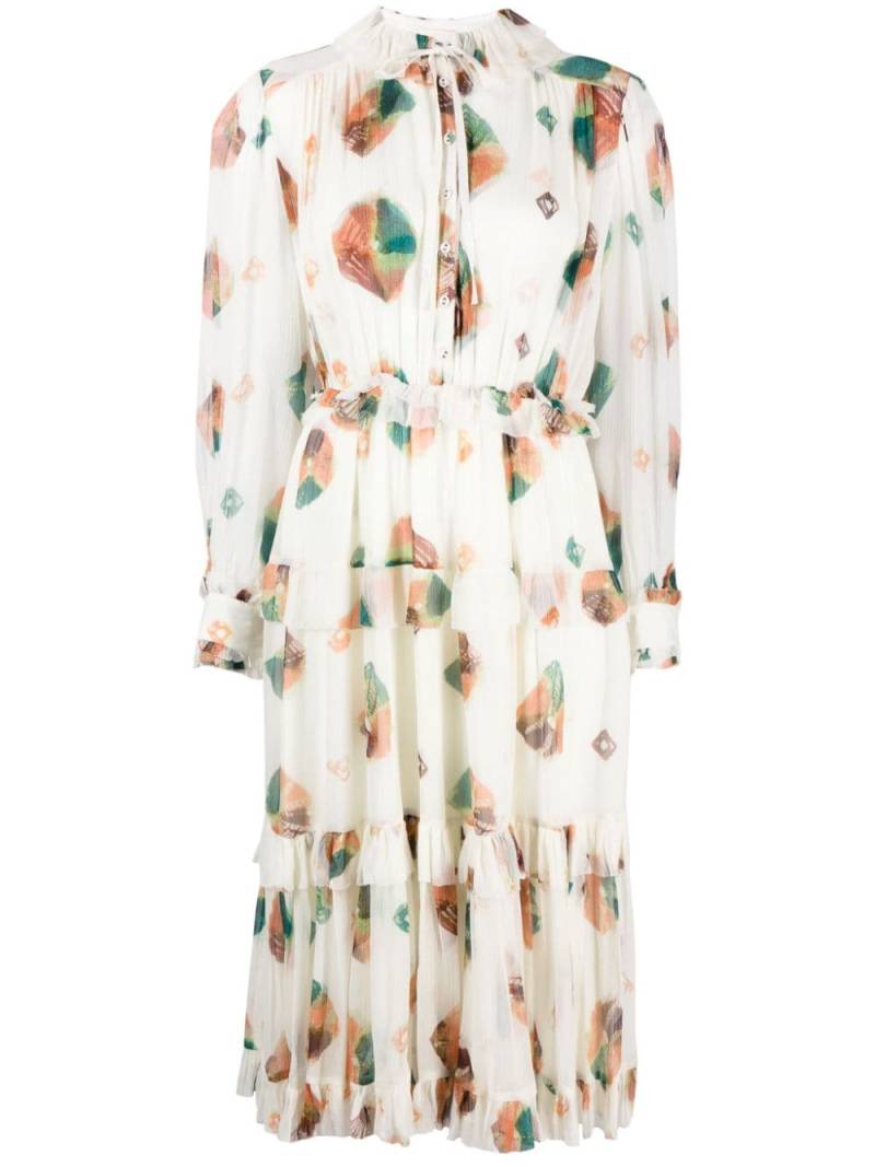 Ulla Johnson Reina ruffled midi shirtdress - Neutrals von Ulla Johnson