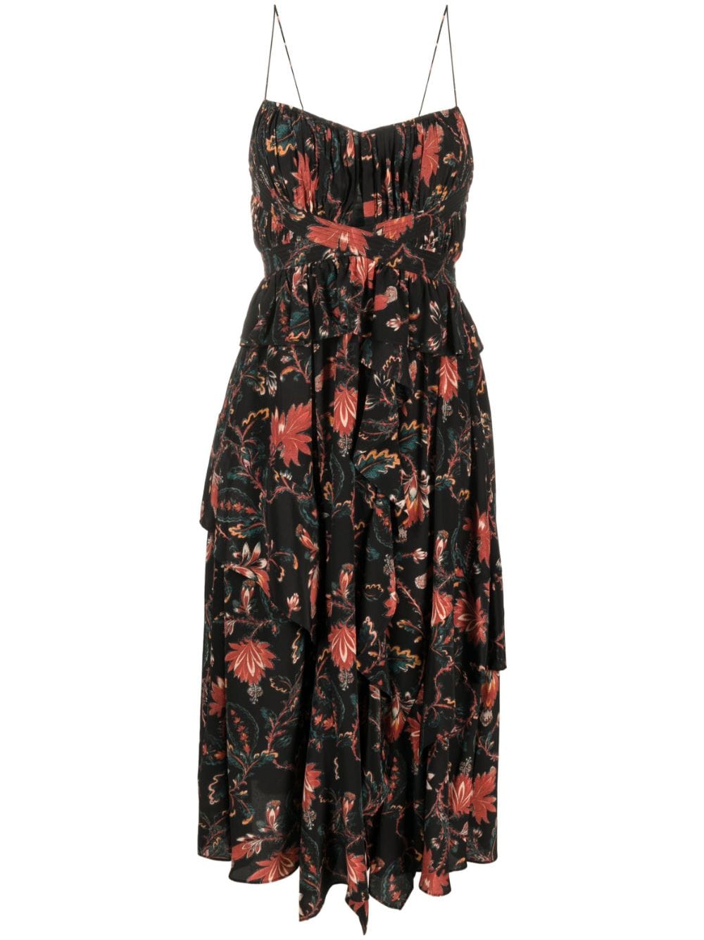 Ulla Johnson Renata Obsidian-print silk dress - Black von Ulla Johnson