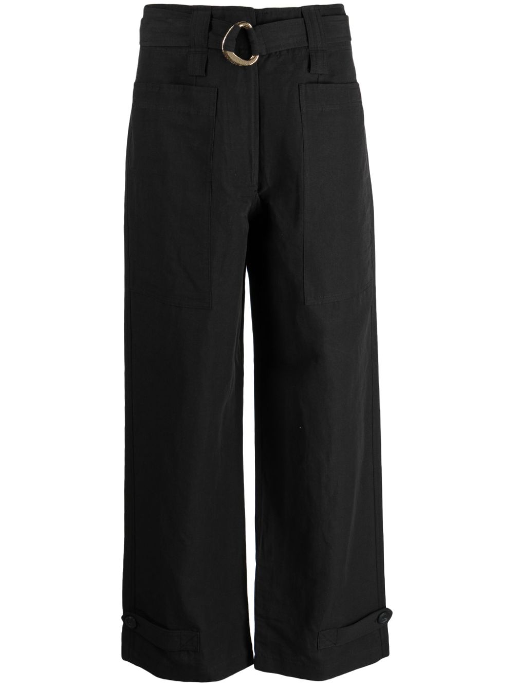 Ulla Johnson Sabina high-waist straight trousers - Black von Ulla Johnson