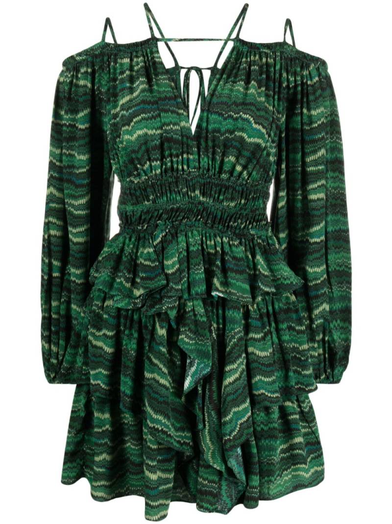 Ulla Johnson Silvia off-shoulder silk minidress - Green von Ulla Johnson