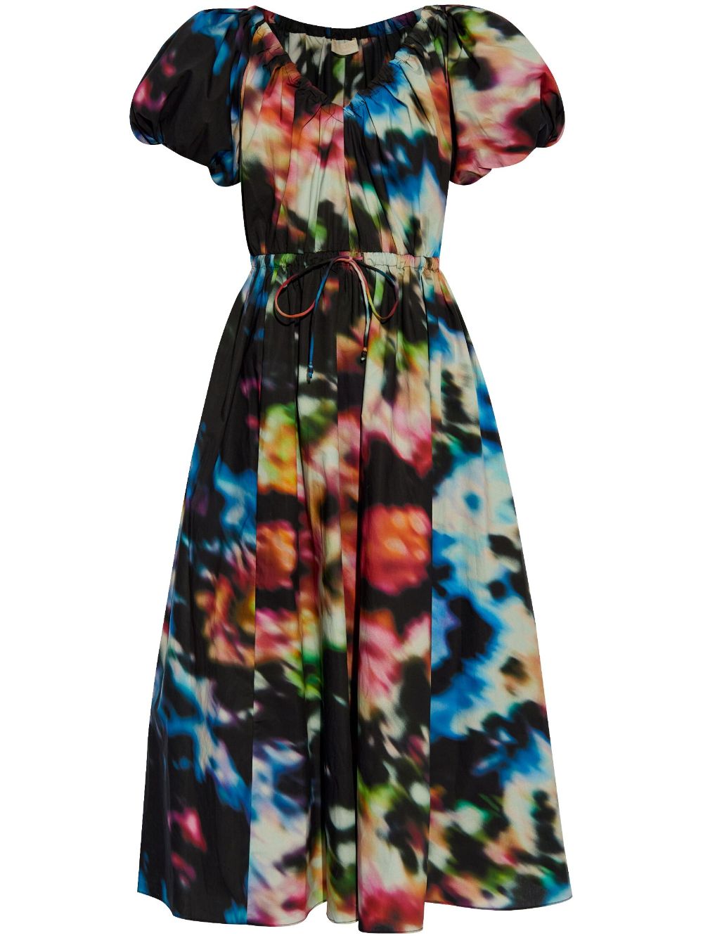 Ulla Johnson Vika abstract-print poplin dress - Black von Ulla Johnson