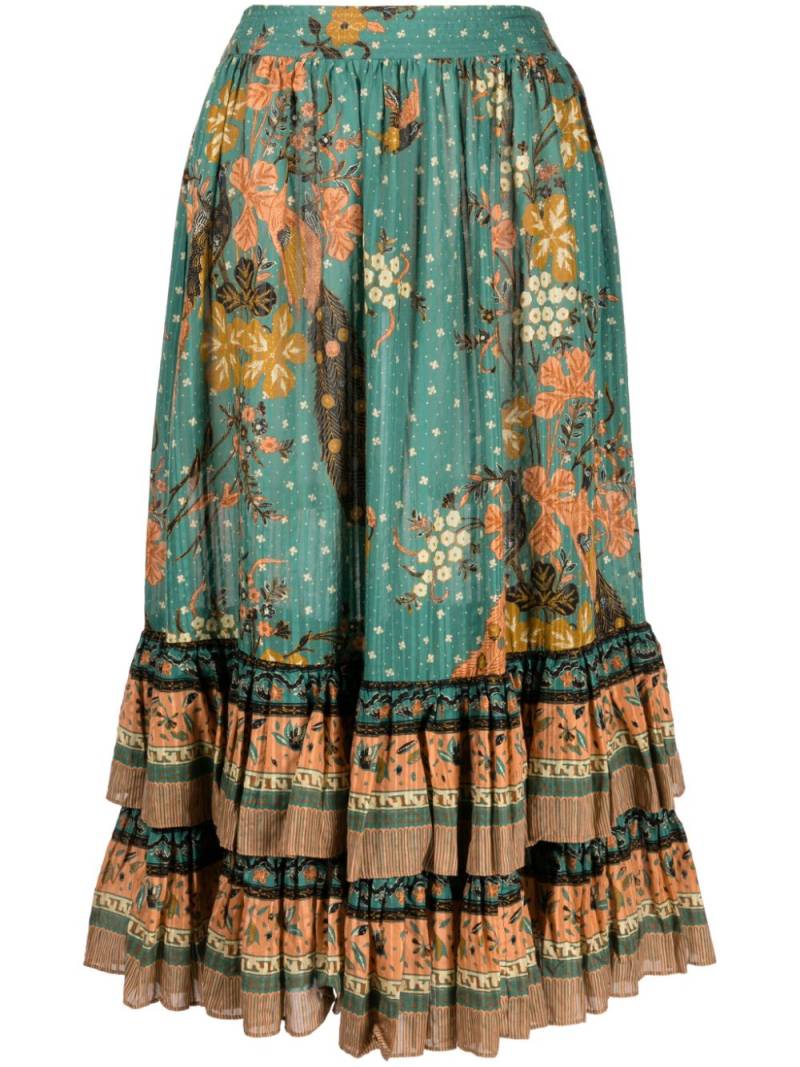 Ulla Johnson Zadie ruffled midi skirt - Multicolour von Ulla Johnson