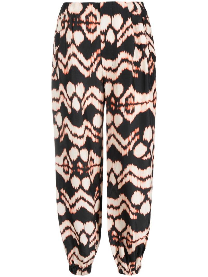 Ulla Johnson abstract-print straight trousers - Black von Ulla Johnson