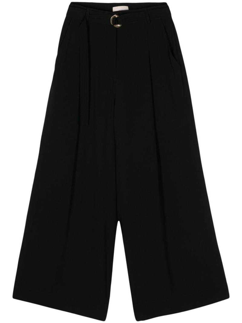 Ulla Johnson belted crepe palazzo pants - Black von Ulla Johnson