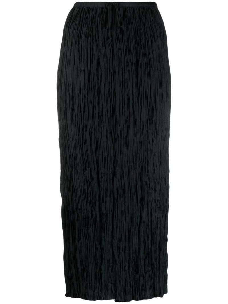 Ulla Johnson drawstring-waist plissé straight skirt - Black von Ulla Johnson