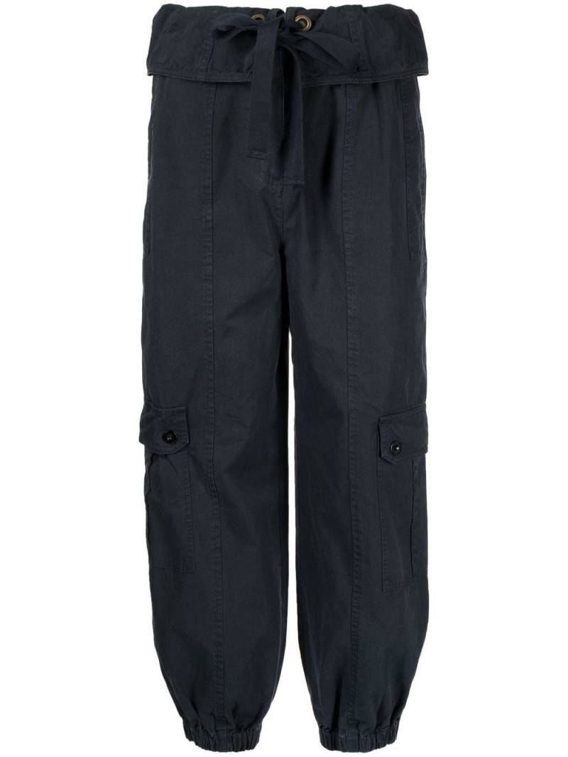 Ulla Johnson drawstring-waist tapered cotton trousers - Blue von Ulla Johnson