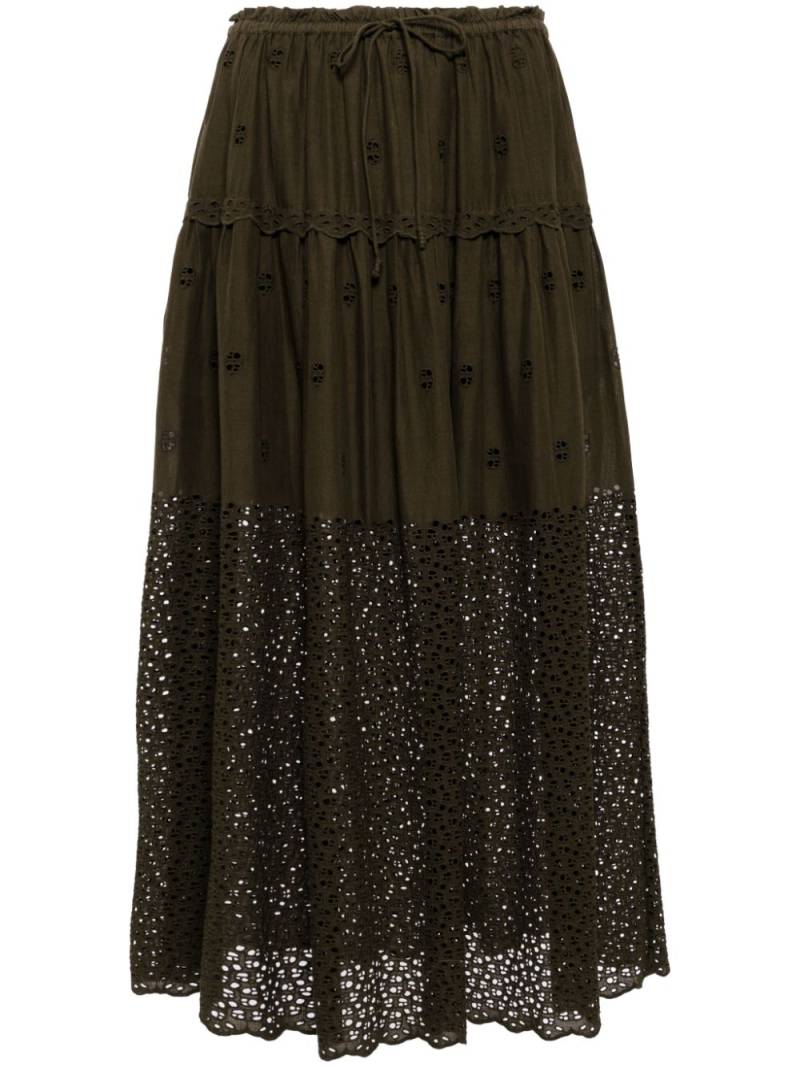 Ulla Johnson embroidered a-line skirt - Green von Ulla Johnson