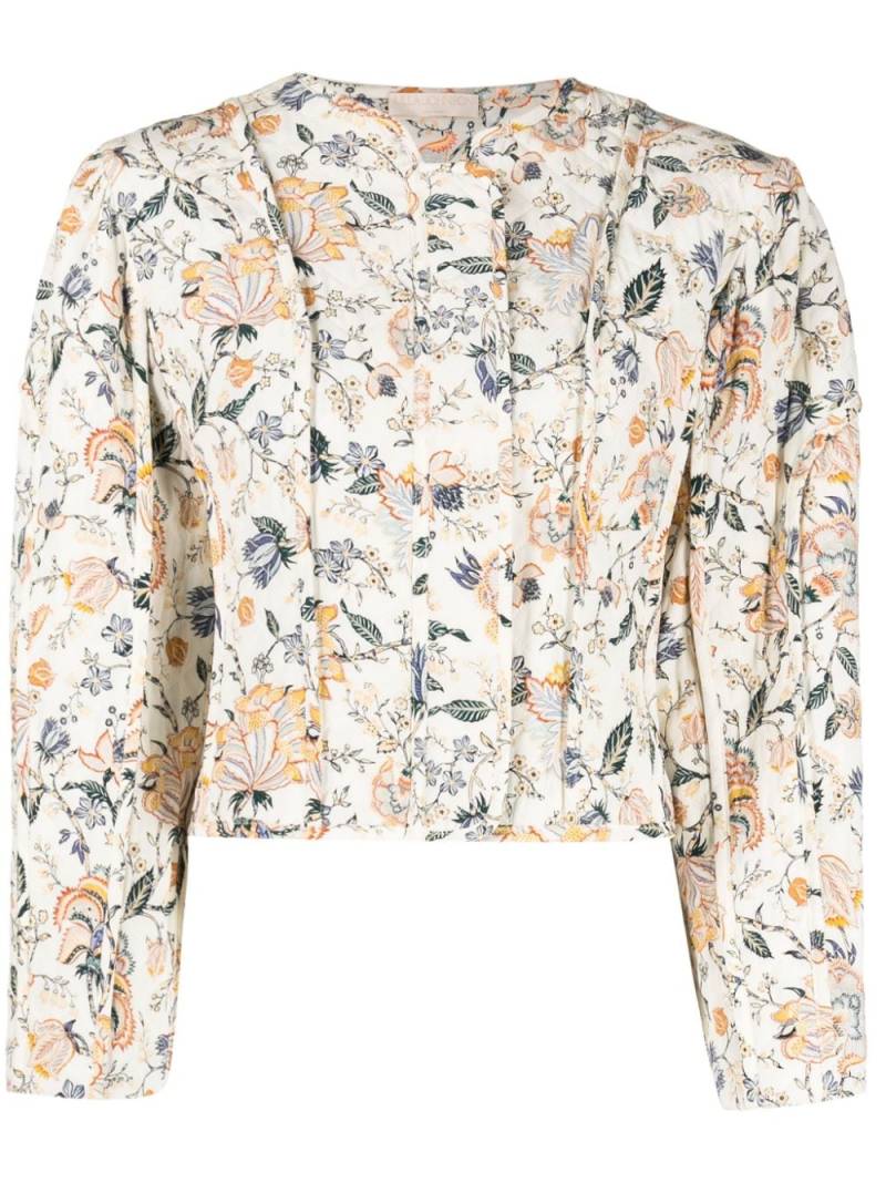 Ulla Johnson floral-print cropped jacket - Multicolour von Ulla Johnson