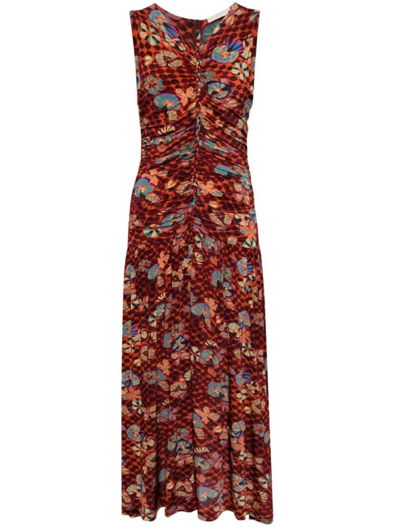 Ulla Johnson floral-print draped dress - Orange von Ulla Johnson