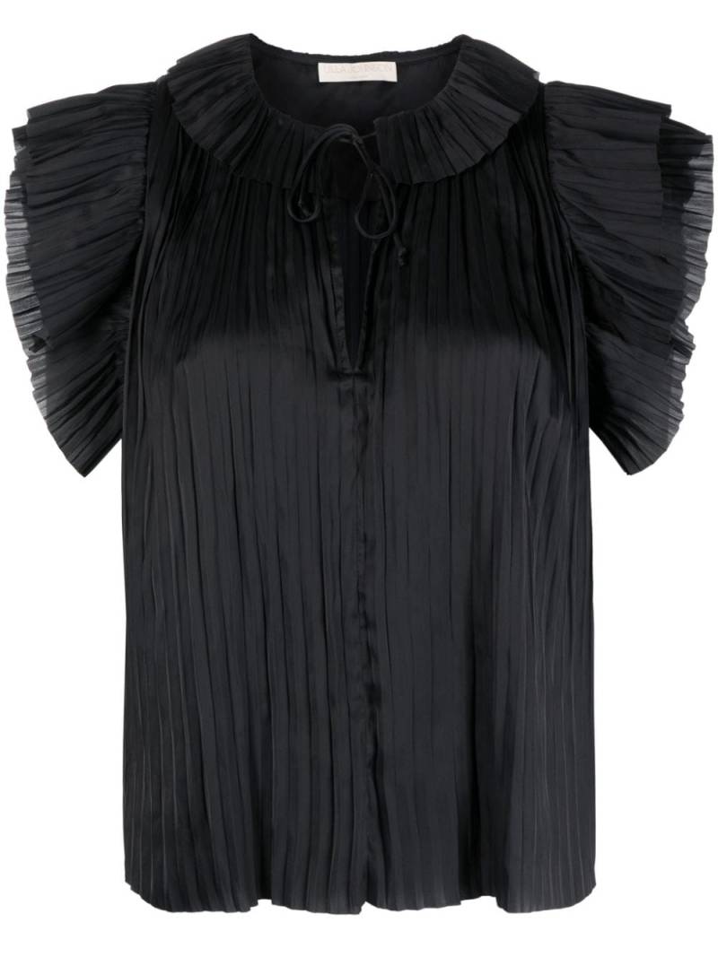 Ulla Johnson fully-pleated ruffled top - Black von Ulla Johnson