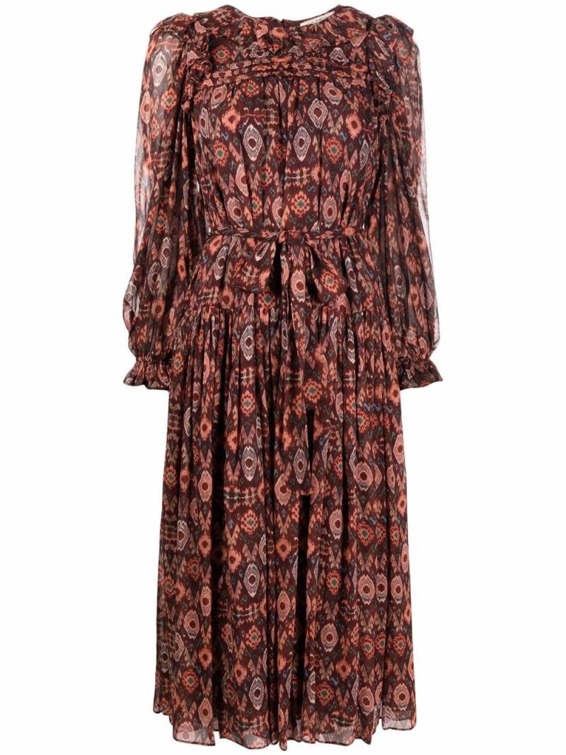 Ulla Johnson geometric-print midi dress - Red von Ulla Johnson