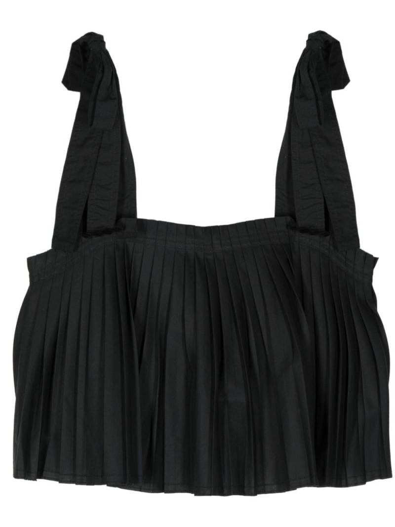 Ulla Johnson pleated cropped tank top - Black von Ulla Johnson