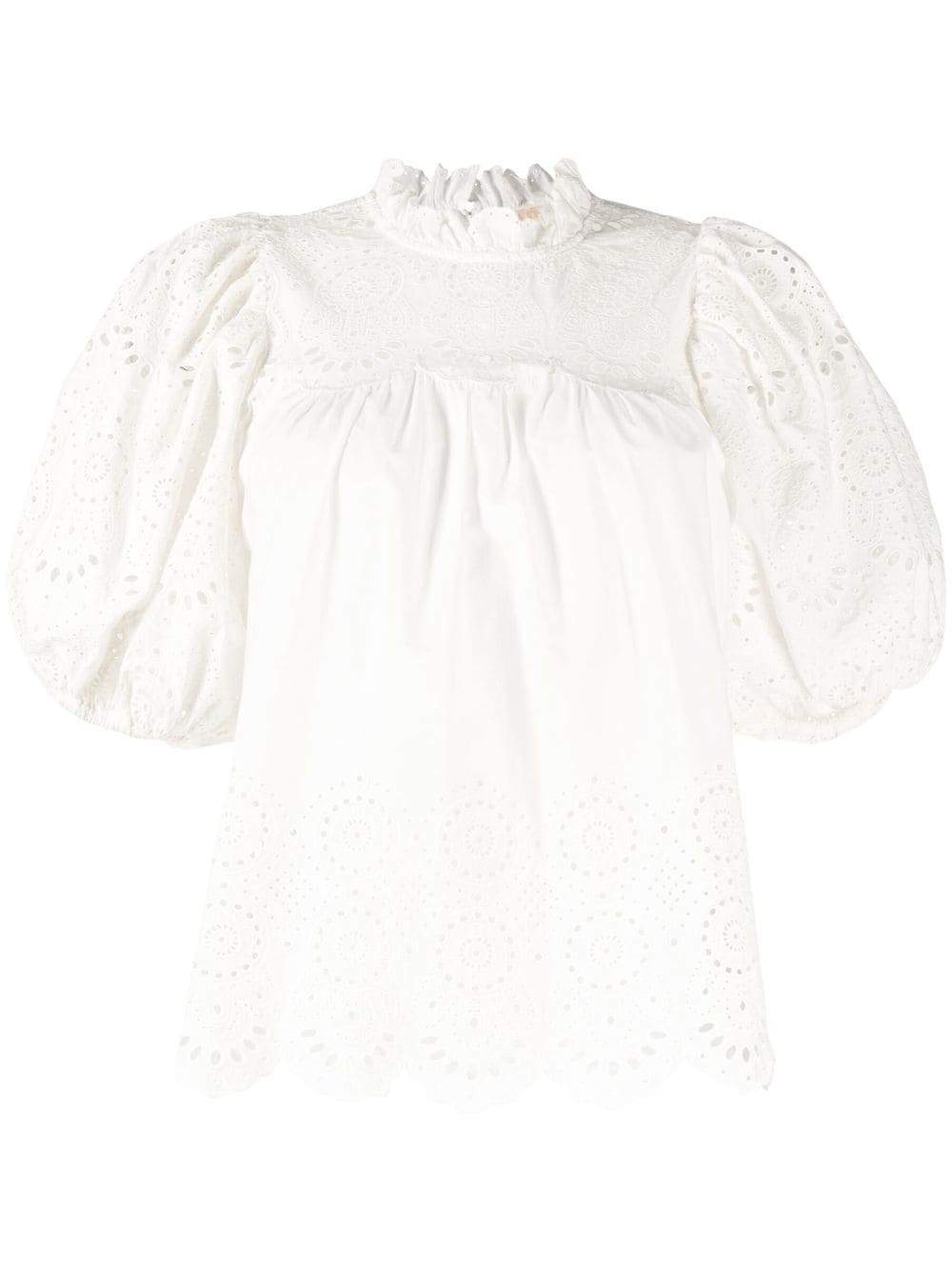 Ulla Johnson puff-sleeve cotton blouse - White von Ulla Johnson