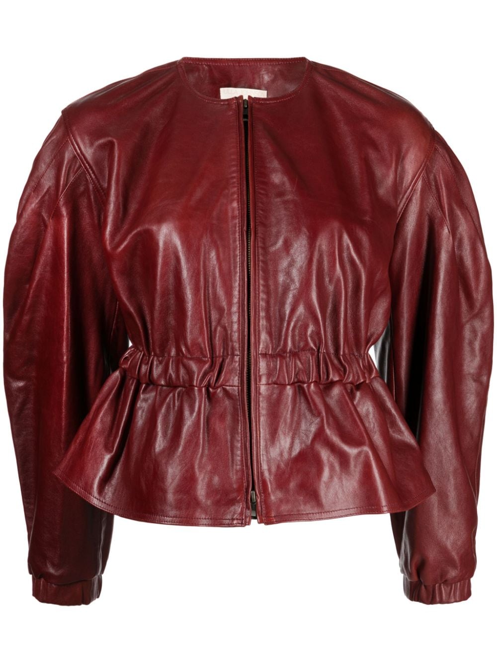 Ulla Johnson puff-sleeve leather jacket - Red von Ulla Johnson