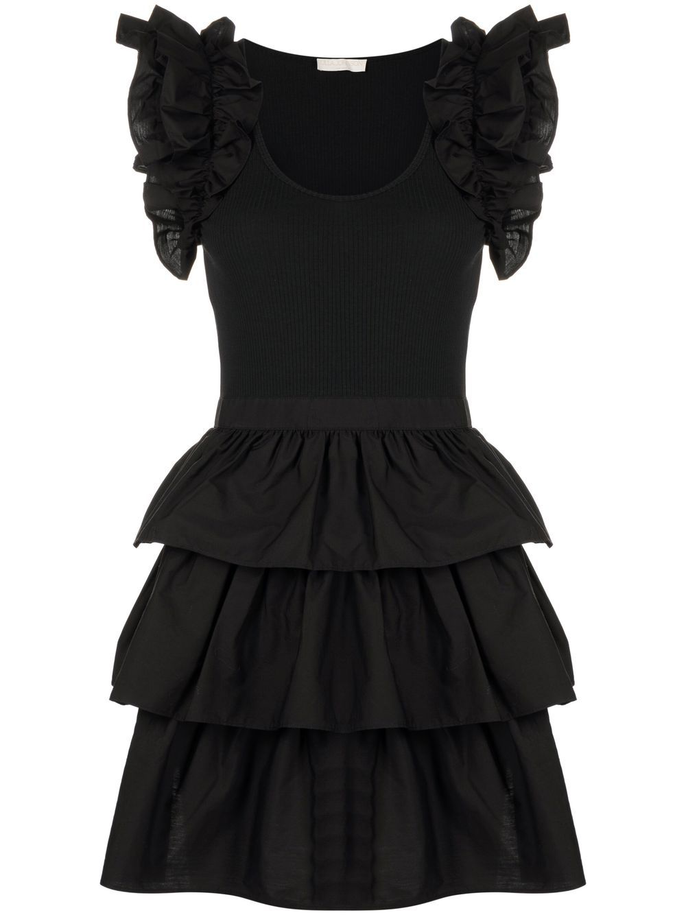 Ulla Johnson ruffle-trim T-shirt dress - Black von Ulla Johnson