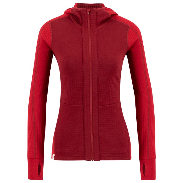 Ulvang - Women's Peak Field Hooded Full Zip Midlayer - Wolljacke Gr L rot von Ulvang