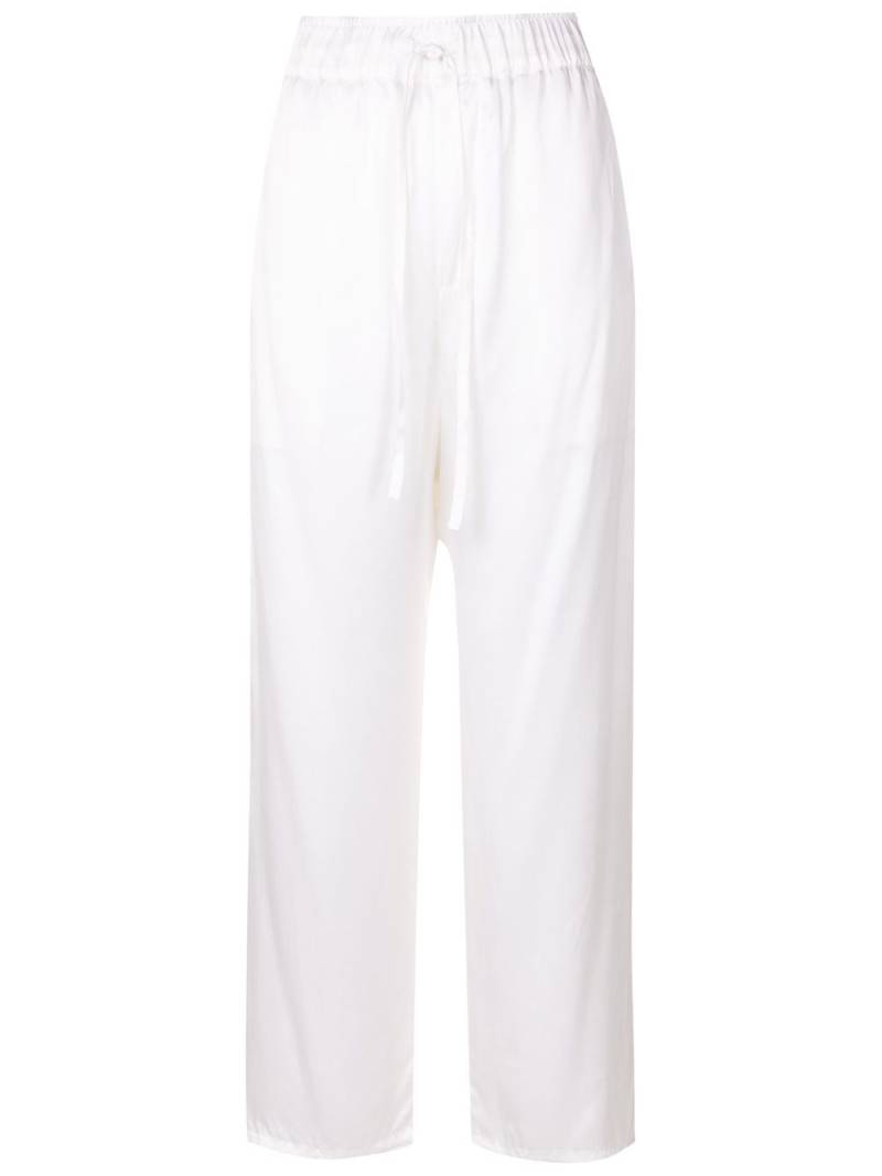 Uma | Raquel Davidowicz Calca Pimenta satin cropped trousers - White von Uma | Raquel Davidowicz