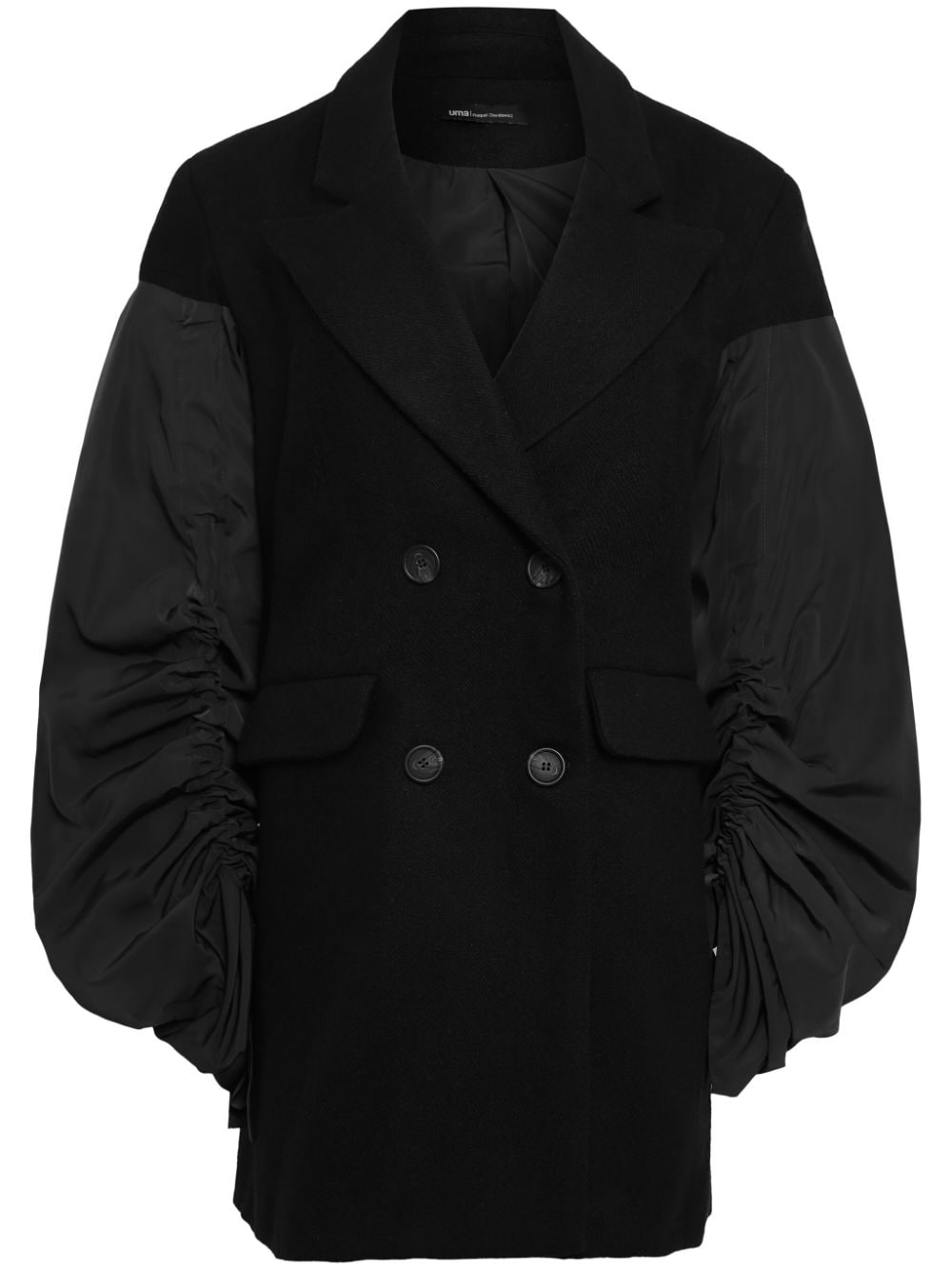 Uma | Raquel Davidowicz Glicina gathered coat - Black von Uma | Raquel Davidowicz