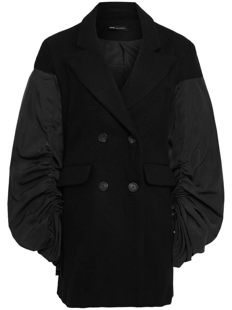 Uma | Raquel Davidowicz Glicina gathered coat - Black von Uma | Raquel Davidowicz